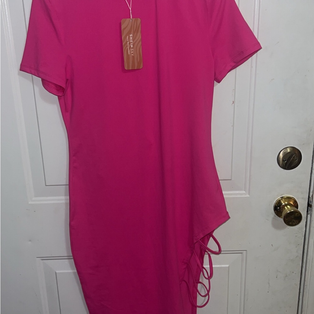 Pink Asymmetrical Dress